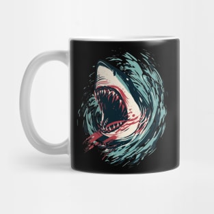Shark attack horror Mug